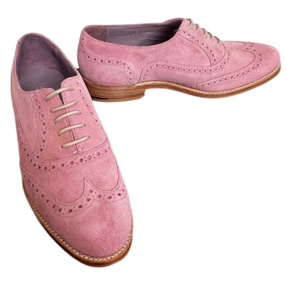 NWOT Barker Freya - Pink Suede Women Oxford  Brogue Shoe - Picture 15 of 15